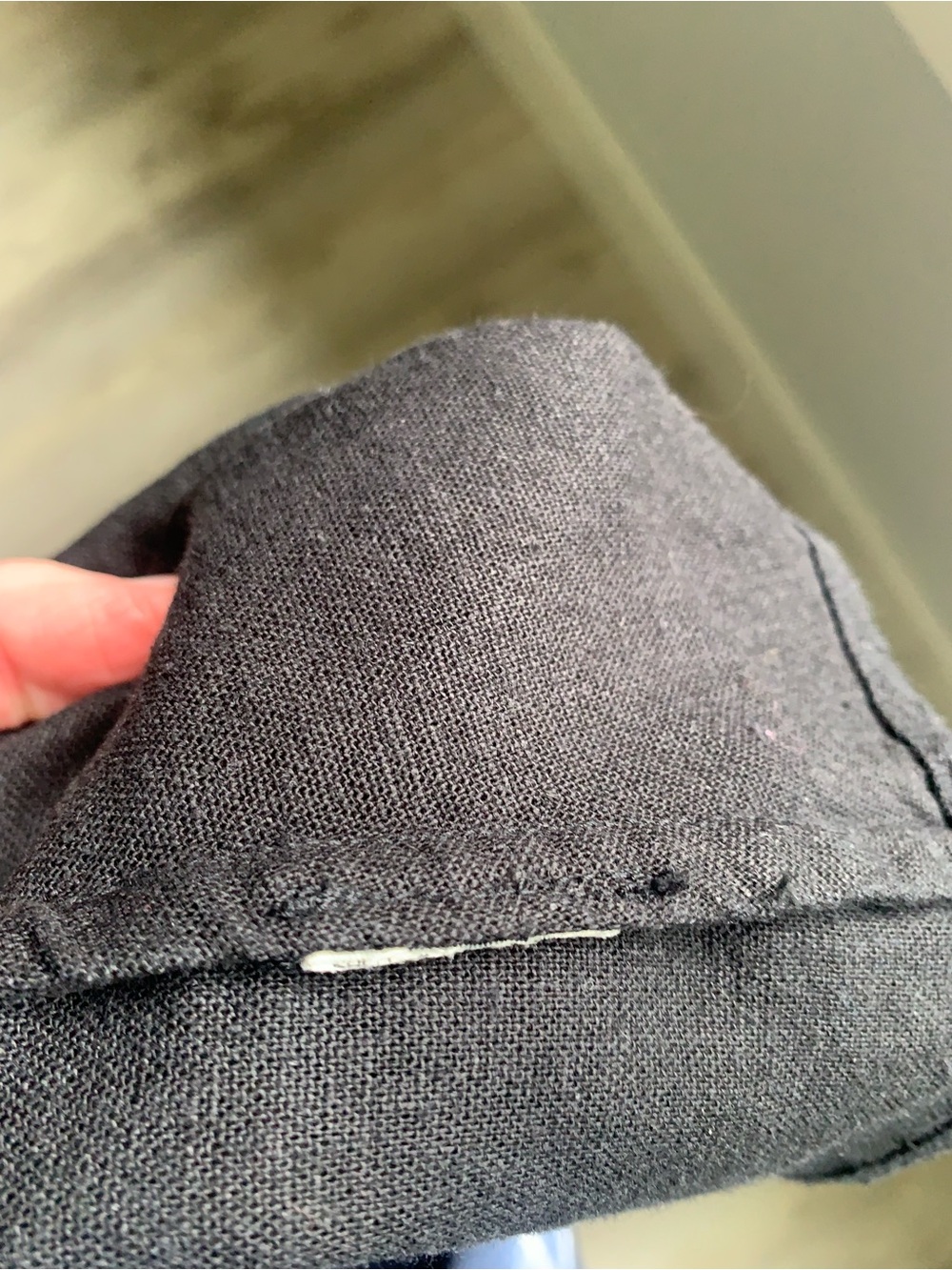 Free People Black linen blend Double-Breasted Tailored Blazer - Picture 8 of 16